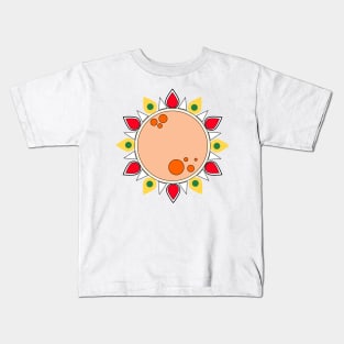 Sunflower (red) Kids T-Shirt